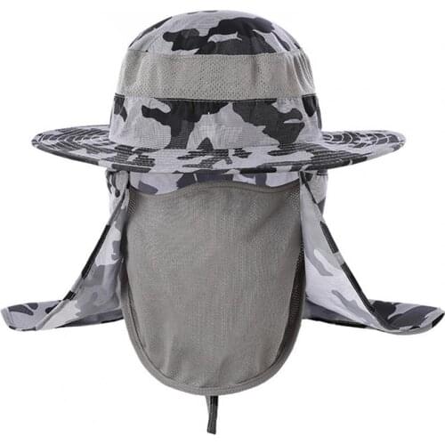 Breathable Outdoor Hat Wide Brim Nylon Large Round Summer Sun Block Quick Drying Hats for Adult