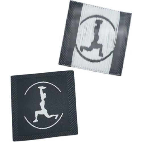 Customized High Density Woven Labels With Super Sonic Cut Edge For Textile Garment Tags Shoes Accessories Dress Embroidered Tag