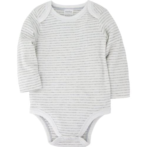Kavkas Baby Boy Clothes Dark Striped O-Neck Spring And Autumn Long Sleeve 100%Cotton Rompers Playsuits одежда для новорождëных