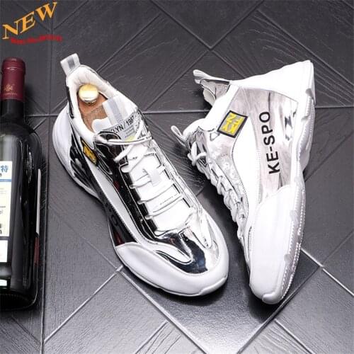 High Quality Leather Men Platform Shoes Hip Hop Designer Sneakers Casual shoes Tennis Zapatillas Hombre