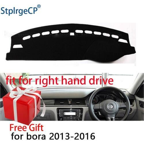 Car Dashboard Cover Mat for Volkswagen Bora 2013-2016 Right Hand Drive Dashmat Pad Dash Mat Covers Dashboard Accessories