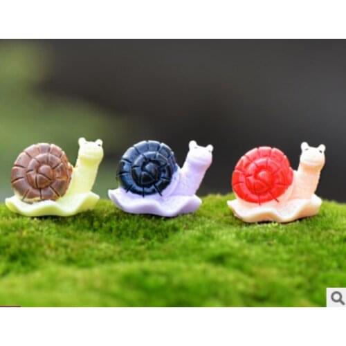 Mini Cute Big Eye Snail Fairy Garden Miniatures Garden Ornament Decoration Micro Landscape Bonsai Figurine Resin Crafts Garden
