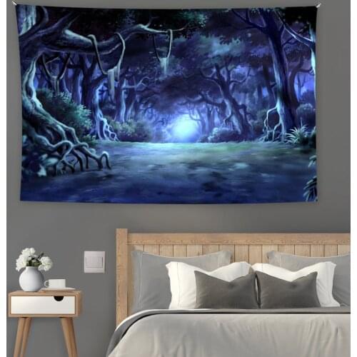 Psychedelic Mushroom Tapestry Starry Sky Tapestry Trippy Wall Tapestry Fantasy Plant Tapestry Wall Hanging For Home Decor