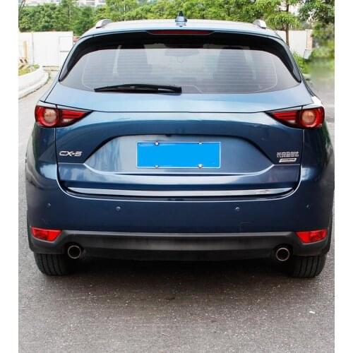 Stainless steel Chrome Rear Tailgate Door Trunk Lid Cover Trim For Mazda CX-5 2nd Gen 2017 2018