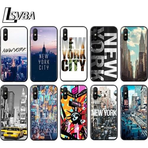 NEW YORK City for Xiaomi Redmi 10X Pro 5G 9A 9I 9T 9 GO K40 K30 K20 Ultra 8 7 6 5 4X Pro Soft Black Phone Case