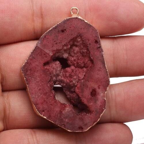 Natural Stone Necklace Pendants Irregular Stone Pendants for Jewelry Making DIY Necklace Size 30-45mm