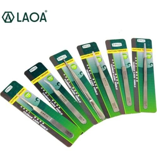 LAOA Tweezers Electronic SMD Stainless Tweezers Professional Soldering Tweezers Forceps Pincers Precision Tools