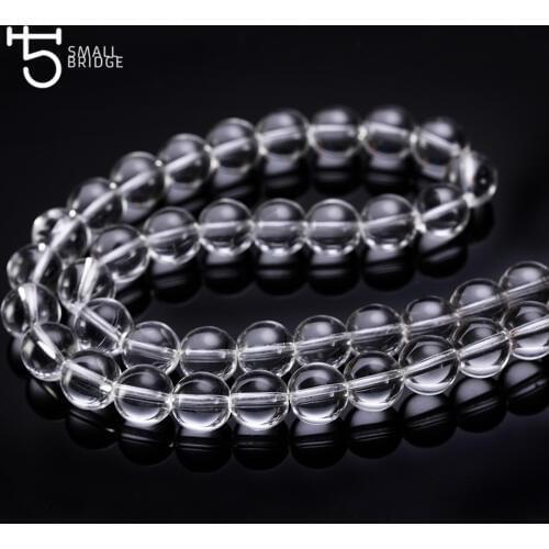 4 6 8 10 12mm Clear Transparent Crystal Beads for making jewelry Diy Bracelet Glass round Spacer beads for needlework X704