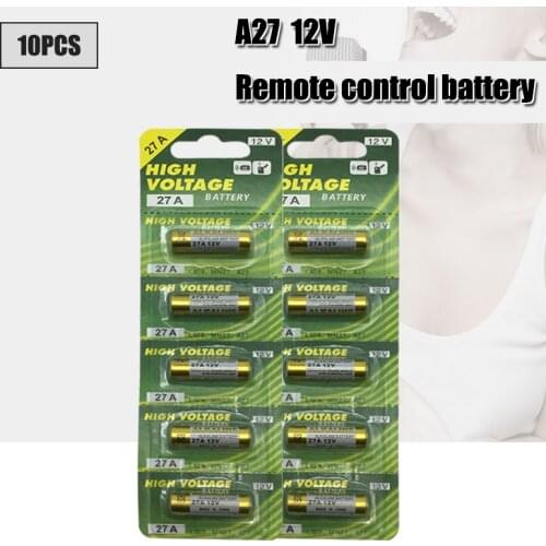 10PCS 27A 12V dry alkaline battery 27AE 27MN A27 for doorbell,car alarm,walkman,car remote control etc