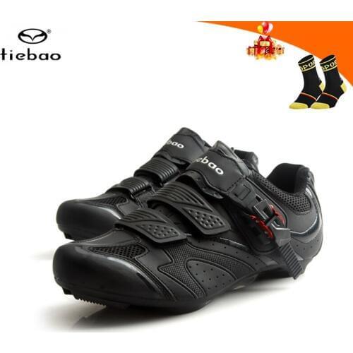 Tiebao road bike shoes men women breathable self-locking sapatilha ciclismo cycling sneakers outdoor sport Athletic bike shoes