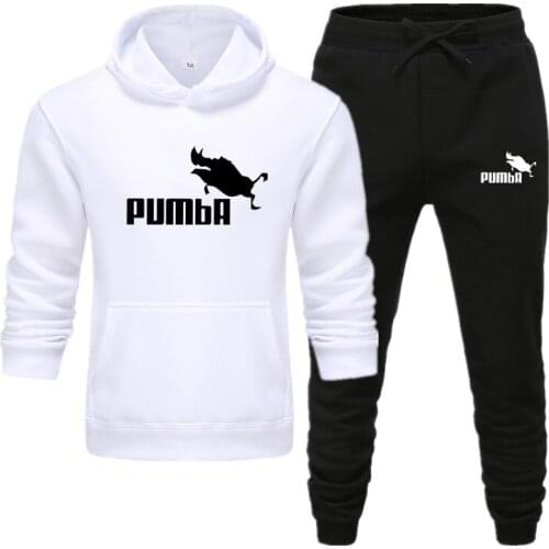 New Fashion Print Mens Hoodie Set Brand Sportswear Mens Hip Hop Sweatshirt + Sports Pants Fall Winter Fleece Hooded Sweatshirt