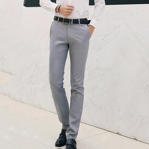 2020 Spring Formal Mens Suit Pants Fashion Casual Slim Business Dress Pants Male Wedding Party Work Trousers Plus Size M-3XL
