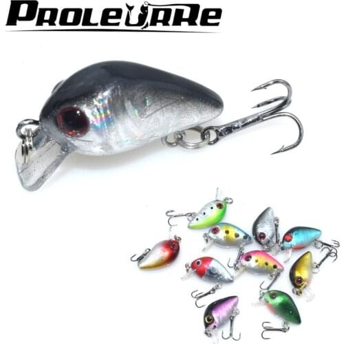 Proleurre Mini Fishing Pesca Accessories Crazy Wobbler Crankbaits 1pcs Hot Sell Artificial 3cm 1.5g Swimbait Fishing Lures