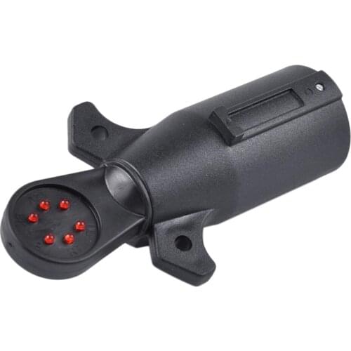 Waterproof 7-Way Trailer Truck Electrical Cable Connector Plug Socket Tester