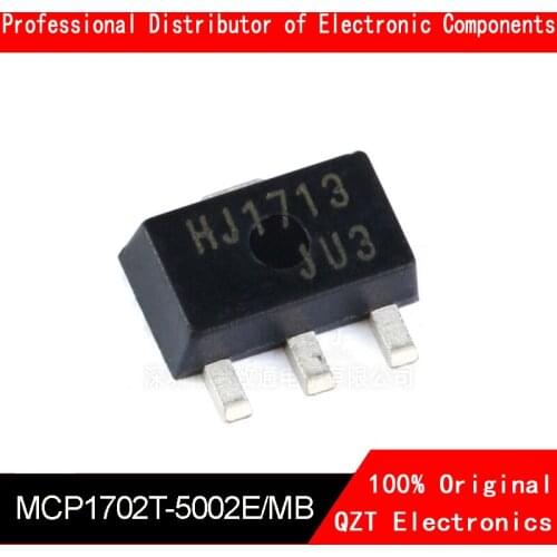 10pcs/lot MCP1702T-5002E/MB SOT-89 MCP1702T-5002E SOT MCP1702T-5002 SMD MCP1702T MCP1702 SMD LDO Regulator IC