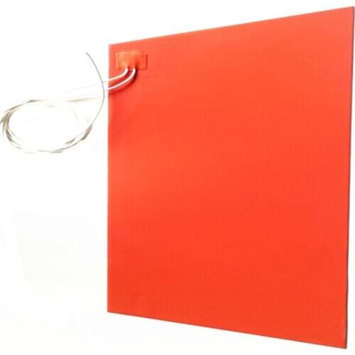 110V 1200W 330*(500+700)*1.5mm Trapezoid Silicone Vessel Heater adhesive 1 side 1000mm lead wire