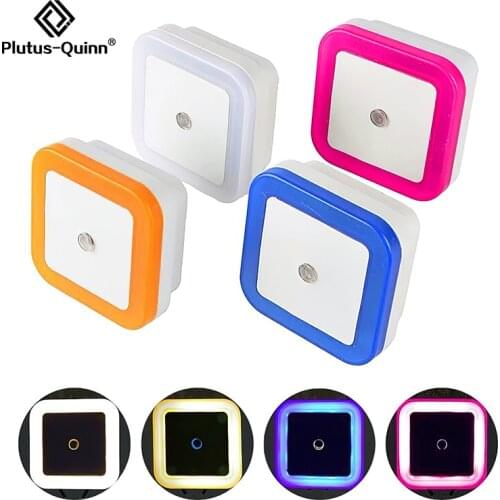 110V-220V Light Control LED Night Lamp EU Plug Energy Saving Kids Living Room Bedroom Corridor Lighting Mini Night Wall Lights