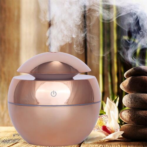 130ML USB Aroma Essential Oil Diffuser Ultrasonic Air Home Humidifier Mini Mist Maker Aroma Diffuser 7 Color LED Light Office