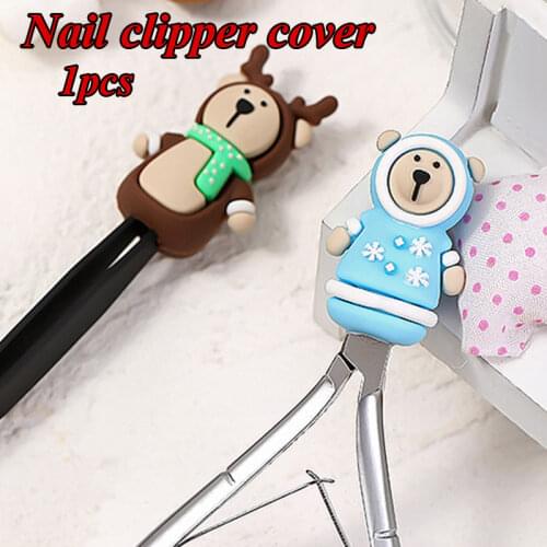 1x Cute Cat Paw Silicone Nipper Cover Protective Sleeve For Nail Cuticle Scissors Manicure Pedicure Tools Dead Skin Tweezers Cap