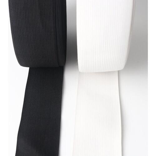 40m Household Black and White Elastic Band Thick Flat Nylon Rubber Band Elastic Rope Trousers Cuff Sewing Accessories 15/40mm