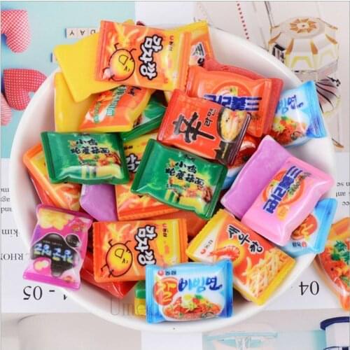 5PCS/SET 1:12 Dollhouse Miniature Instant Noodles Food Model Miniaturas Play Kitchen Mini Doll Food Toy
