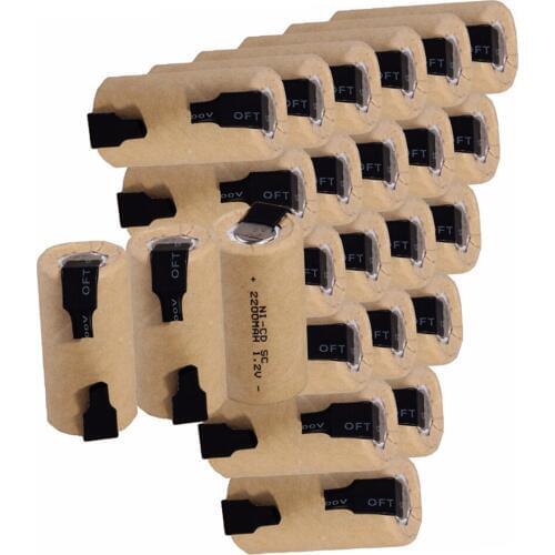 24 pcs SC battery 1.2V batteries for power tools 2200mah nicd 4.25cm*2.2cm color random