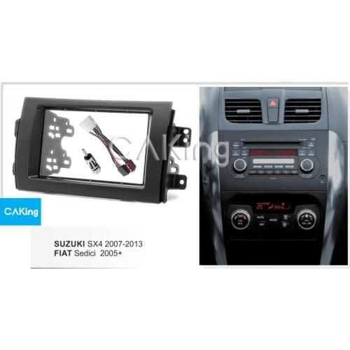 Car Fascia Radio Panel Harness for SUZUKI SX4 2007-2014 / FIAT Sedici 2006-2014 Dash Fitting Kit Facia Face Plate Adapter Bezel