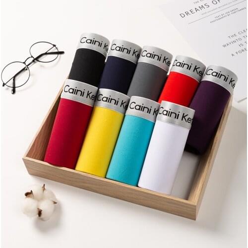 Lovely Print Man Boxers Homme Fashion Silk Underwear Men Comfortable Underpants Soft Breathable Male Panties 4PCS/LOT