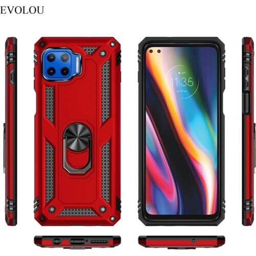 Armor Shockproof Phone Case for Motorola Moto G 5G Plus Cover Magnetic Ring Back Cover for Motorola One Fushion Hyper G9 Play