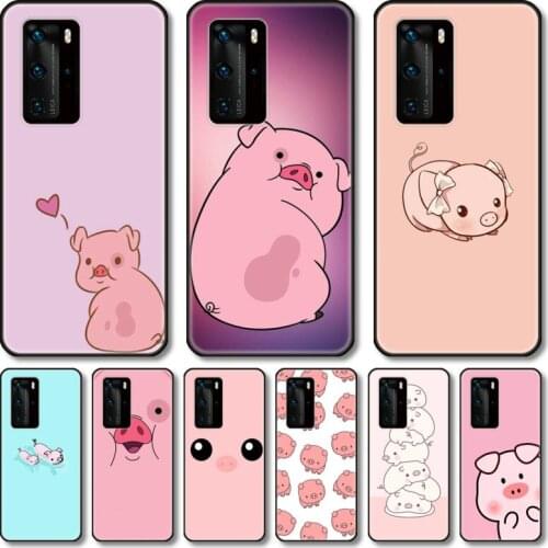 Lovely pig Phone Case For Huawei Honor 20 10 9 8 N Pro Lite A C RU black cell shell
