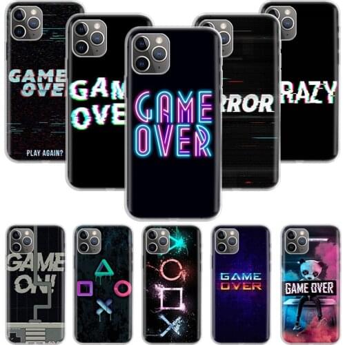 Game over Case for Apple iphone 11 12 Mini Pro XS Max XR X 7 8 6 6S Plus 5 5S SE 10 Ten Gift Silicone Phone Cover Coque Shell