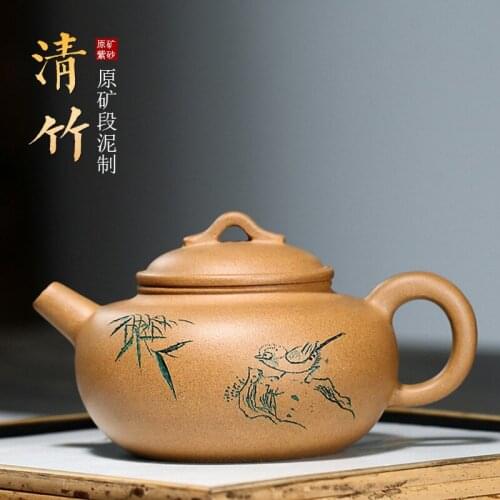 ★pure manual recommended brawl in new period of mud refined taste pure bamboo kung fu tea kettle manufacturers selling