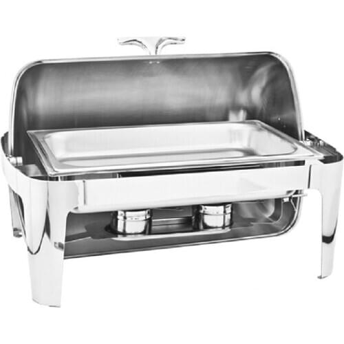 Hot Sale Stainless Steel Flip Square Chafing Dish Single Food Dish