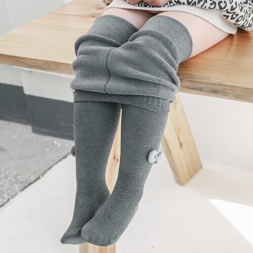 Toddler Girls Winter Pantyhose Autumn Children Thermal Velvet Thick Pants Kid Warm Cute Bow Princess Tights Baby Accessories New