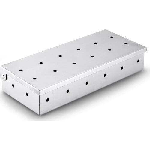 BBQ Smoker Box Wood Chips for Indoor Outdoor Charcoal Gas Barbecue Grill Meat Infused Smoke Flavor Accessories Smoker Box