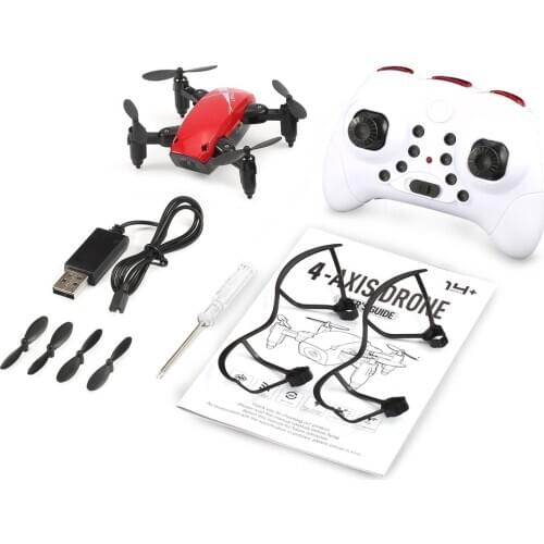 2.4G Mini RC Drone S9 No Camera Foldable Helicopter with Light Altitude Hold Headless H/L Speed Switch Remote Control Quadcopter
