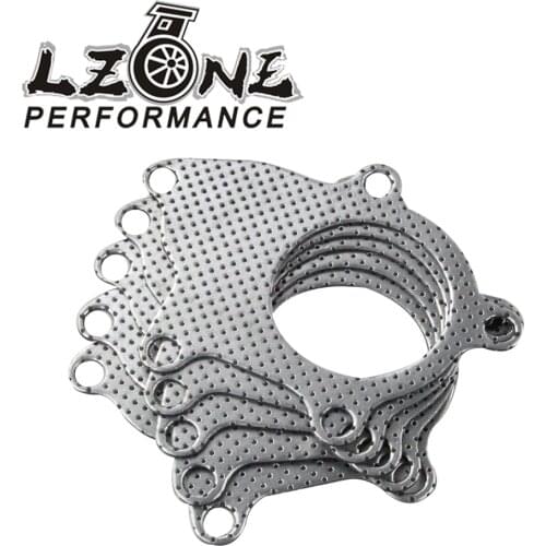 LZONE - T3-T4 5-BOLT B/D SERIES TURBO MANIFOLD DOWNPIPE EXHAUST GRAPHITE ALUMINUM GASKET JR4953
