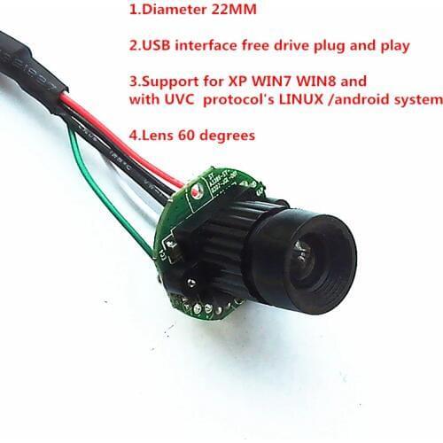 High definition free drive Smallest USB Computer Micro Monitoring Camera Module 30 frames 640x480 CMOS for Windows Android Linux