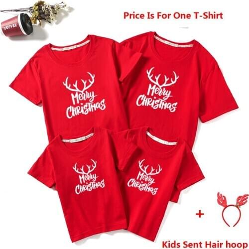 New Christmas Clothes Women Men Baby T-shirt Mother Daughter T-shirt Family Matching Outfits Family Look Mommy and Me Clothes