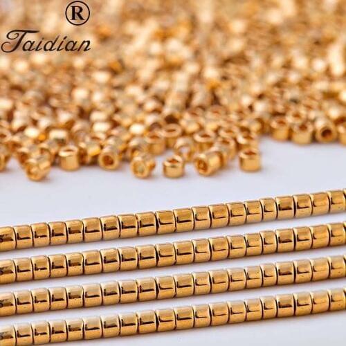Top Quality 24k Gold Matellic Japanese Glass Delica SeedBeads For Handmade Jewelry Making 11/0 1.6MM 5grams/bag about 1000pcs