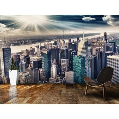 Custom photo wallpaper,the Manhattan Sharon night landscape murals for apartments, residential, office wall waterproof wallpaper