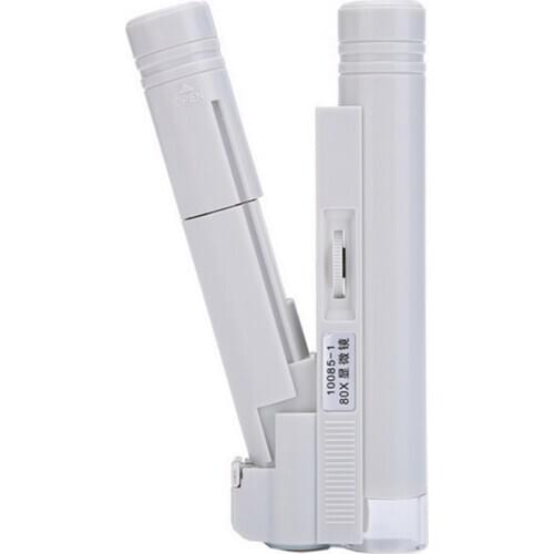 1 Pc Handheld Portable Microscope 80x High-definition Stamps Antique Jade Identification With LED Lights
