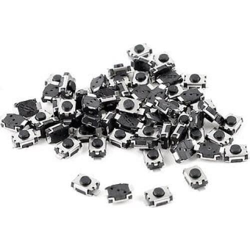 50 x Momentary Contact 2 Pin Push Button Tactile Tact Micro Switch 4mmx3mmx1.8mm
