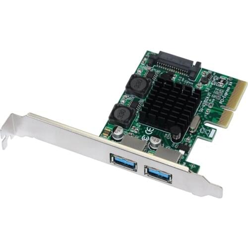 USB 3.1 PCI Express Card 2-Ports Superspeed USB 3.1 10Gbps Raiser Adapter PCIE PCI-E 3.0 X4 ASMedia ASM3142 Chipset for Desktop