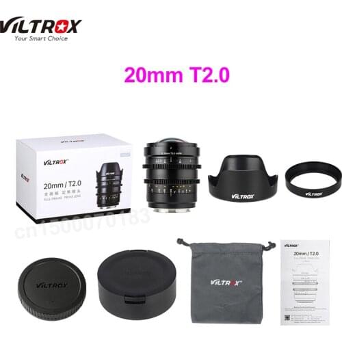 Viltrox 20mm T2.0 Cine Camera Lens Full Frame Manual Focus Wide-angle Lente For Panasonic Lumix S1R S1 S1H SL2 L Mount