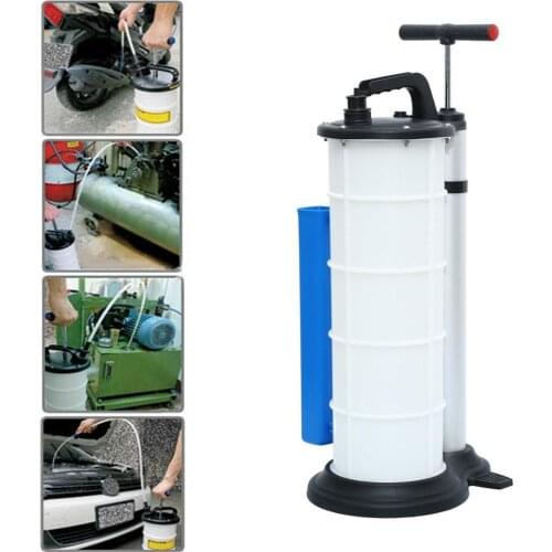 9L Suction Oil Hand Pump Manual Change Fuild Gasoline Extractor Vacuum Pump Car Boat Transfer Tank Waste Fuel Water Extraction