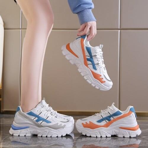 Autumn 2021 New Ladies Casual Sneakers Shoes for Women Platform Shoes Mesh Breathable Lady Running Sports Shoes Zapatos De Mujer