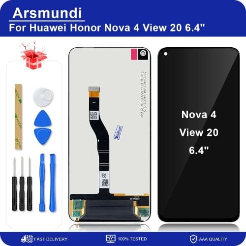6.4" For Huawei Honor View 20 V20 LCD Display Touch Screen Digitizer Assembly Replacement For Huawei Nova 4 Nova4 VCE-AL00