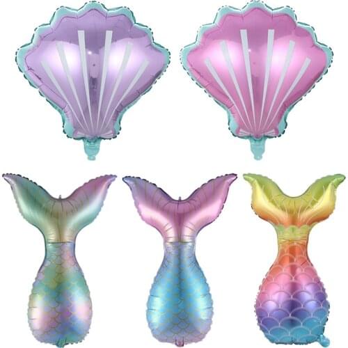 1/3pcs Mermaid Birthday Party Balloons for Children Shells Helium Ballons Wedding Decor Balls Graduation Party Decor Supplies