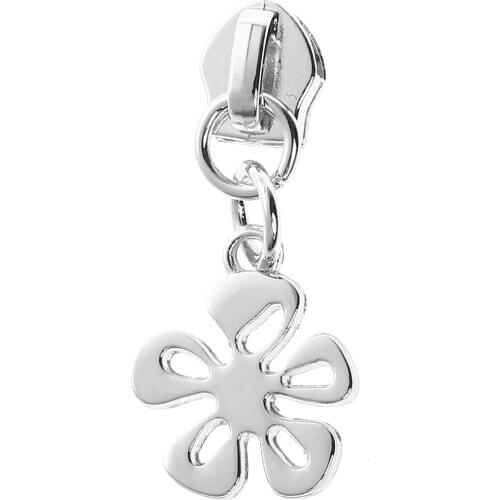 20 #5 Zipper Pulls Elegant Flower/Heart Shape Metal Zipper Sliders DIY Purse Bag Clothes Decoration Crafts Repair Zip Puller Set